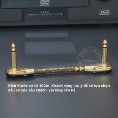 Dây 2 đầu 6 ly công vuông góc cho EQ ghi ta DIY 10Cm đến 50Cm - Brief 1/4 TS audio cable for guitar tuner