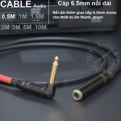 Dây 6.5 ly nối dài đực sang cái DIY 0.5 đến 10 mét - 6.5mm TS male to female extension cable