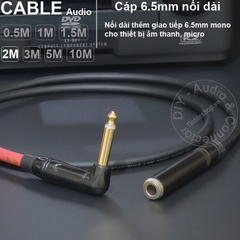 Dây 6.5 ly nối dài đực sang cái DIY 0.5 đến 10 mét - 6.5mm TS male to female extension cable