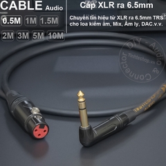 Cáp canon sang 6 ly TRS DIY 0.5 đến 10 mét - XLR female to 6.35mm TRS audio cable