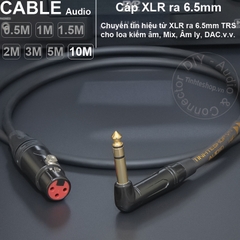 Cáp canon sang 6 ly TRS DIY 0.5 đến 10 mét - XLR female to 6.35mm TRS audio cable