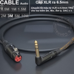 Cáp canon sang 6 ly TRS DIY 0.5 đến 10 mét - XLR female to 6.35mm TRS audio cable