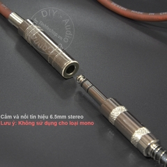 Cáp 6.5mm đực ra 6.5mm cái stereo DIY 0.5M đến 5M - 1/4 6.35mm male to 6.5mm female cable