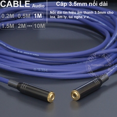 Dây audio 3.5mm nối dài 2 cổng cái DIY 0.2 đến 40 mét - 0.2 to 40 meter DIY female to female 3.5mm stereo audio cable