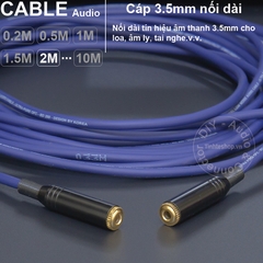 Dây audio 3.5mm nối dài 2 cổng cái DIY 0.2 đến 40 mét - 0.2 to 40 meter DIY female to female 3.5mm stereo audio cable