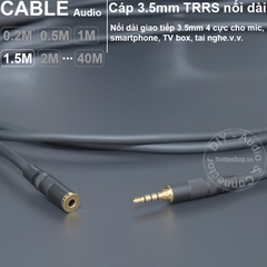 Dây 3.5mm 4 nấc nối dài cho Tai nghe Laptop Smartphone 0.2 đến 40 mét - DIY 3.5mm audio cable 4 pole extension