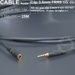 Dây 3.5mm 4 nấc nối dài cho Tai nghe Laptop Smartphone 0.2 đến 40 mét - DIY 3.5mm audio cable 4 pole extension