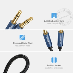 Dây 2 đầu 3.5 Ugreen AV112 dài từ 0.5 mét đến 5 mét - 3.5mm AUX cable