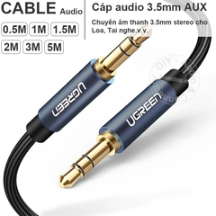 Dây 2 đầu 3.5 Ugreen AV112 dài từ 0.5 mét đến 5 mét - 3.5mm AUX cable