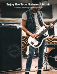 Cáp 2 đầu 6.5 mono Ugreen AV128 dài 1 mét tới 5 mét - 6.35mm mono cable guitar link