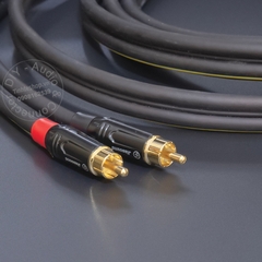 Dây hoa sen 2 đầu lõi đồng mạ bạc 1 cặp DIY 0.5 đến 5 mét - RCA silver plated