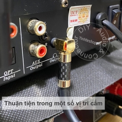 Cáp 3.5mm 2 đầu chữ L cho DAC AMP - DIY 90 degree 3.5mm stereo audio cable size 0.1 to 5 meters