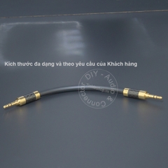 Dây AUX 3.5mm 1 đầu cong cho DAC AMP 0.1 đến 5 mét - Self-made 1/8 stereo cable straight and 90 degree jack