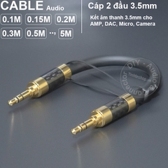 Dây audio 3.5 2 đầu DIY ngắn 10Cm đến 5 mét cho DAC AMP - Short 3.5mm stereo cable