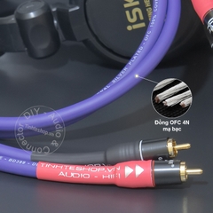 Cáp AV mạ bạc 1 cặp DIY 0.5M đến 5M - RCA cable silver plated