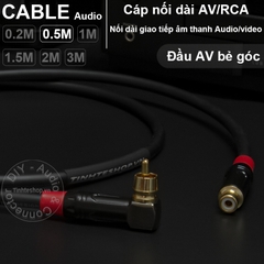 Cáp bông sen nối dài đầu đực đầu cái vuông góc DIY 0.2M 0.5M 1M ..3M - RCA male to female cable