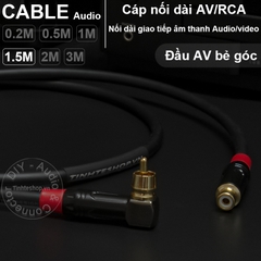 Cáp bông sen nối dài đầu đực đầu cái vuông góc DIY 0.2M 0.5M 1M ..3M - RCA male to female cable