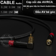 Cáp bông sen nối dài đầu đực đầu cái vuông góc DIY 0.2M 0.5M 1M ..3M - RCA male to female cable