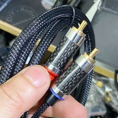 Dây balanced 4.4 sang 2 jack bông sen lõi đồng 6N mạ bạc