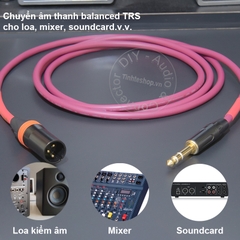 Dây 6 ly TRS sang canon đực balanced lõi đồng mạ bạc chuyển âm thanh cho Mixer DAC Soundcard Loa kiểm âm