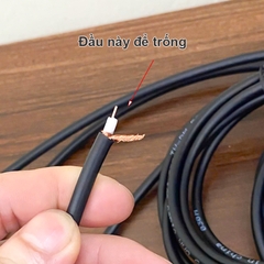 Dây BNC Q9 75 Ohm dùng đo dòng trở cuộn cảm đã bấm 1 đầu - Pre-crimped 75 Ohm coaxial cable