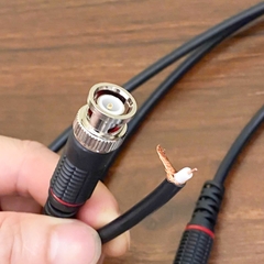Dây BNC Q9 75 Ohm dùng đo dòng trở cuộn cảm đã bấm 1 đầu - Pre-crimped 75 Ohm coaxial cable