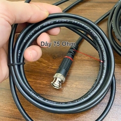 Dây BNC Q9 75 Ohm dùng đo dòng trở cuộn cảm đã bấm 1 đầu - Pre-crimped 75 Ohm coaxial cable