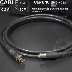 Dây nối anten cho micro karaoke - Cáp BNC đực cái kéo dài