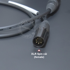 Dây canon 5pin đực sang cái  - 5-pole male to female XLR cable