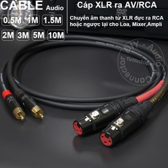 Dây canon cái ra AV hoa sen 1 cặp DIY 0.5M đến 10M - XLR female to RCA cable