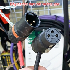 Dây canon 2 đầu vuông góc xoay các hướng - Balanced XLR audio cable with right-angle bend and swivel capability.