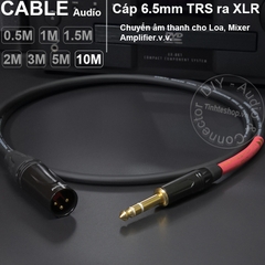 Dây 6 ly TRS sang canon đực DIY 0.5 đến 10 mét - Male 1/4 stereo to XLR audio cable