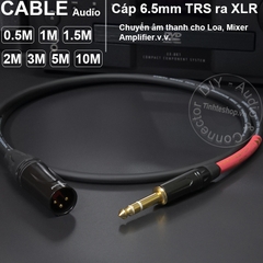 Cáp chuyển canon sang 6 ly stereo DIY 0.5 đến 10 mét - TRS 1/4 to XLR male audio cable