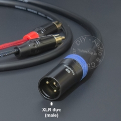 Dây canon ra 2 bông sen AV 0.5 đến 10 mét - DIY male to 2 RCA XLR audio cable