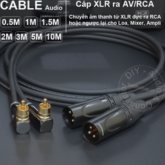 Dây canon ra hoa sen DIY 0.5 đến 5 mét - XLR male to RCA cable