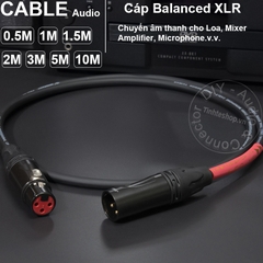 Dây XLR đực sang cái DIY 0.5 đến 10 mét - XLR male to XLR female cable