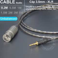 Dây chuyển 3.5 ra canon đực unbalanced DIY cắm cho Micro Mixer Smartphone Laptop Camera