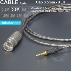 Dây chuyển 3.5 ra canon đực unbalanced DIY cắm cho Micro Mixer Smartphone Laptop Camera