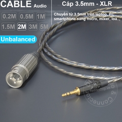 Dây chuyển 3.5 ra canon đực unbalanced DIY cắm cho Micro Mixer Smartphone Laptop Camera