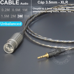 Dây chuyển 3.5 ra canon đực unbalanced DIY cắm cho Micro Mixer Smartphone Laptop Camera