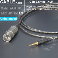 Dây chuyển 3.5 ra canon đực unbalanced DIY cắm cho Micro Mixer Smartphone Laptop Camera