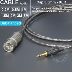 Dây chuyển 3.5 ra canon đực unbalanced DIY cắm cho Micro Mixer Smartphone Laptop Camera