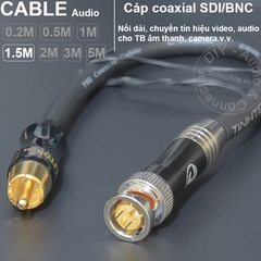 Dây BNC sang AV 75 Ohm SDI 1080P 1.5G 0.2 đến 10 mét - Do-it-yourself HD-SDI BNC to AV digital video tape cable