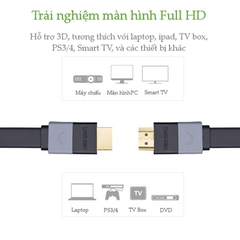 Cáp HDMI dẹt mỏng 4K Ugreen HD120 1M 1.5M 2M 3M 5M - Ultra flat cable V1.4 4K
