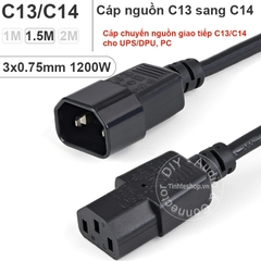 Cáp nguồn C13 C14 UPS PDU - Dây nguồn nói dài C13 ra C14