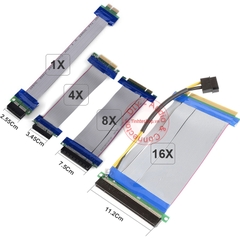 Cáp nối dài khe PCI-E 16X có hỗ trợ nguồn - PCI E 16X extend cable