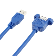 Cáp USB 3.0 đực cái bắt vít 30Cm đến 3 mét - USB 3.0 male to female cable with screw fixing position on control panel