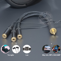 Dây chia 3.5 3 cổng dùng cho Tai nghe Loa 5.1 - 3.5mm 1 to 3 stereo audio cable