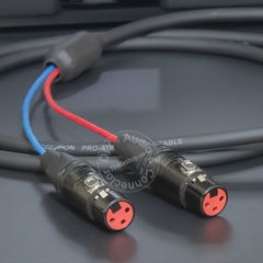 Jack chia XLR cái sang 2 cổng cái cắm cho Mixer Micro Vang - Do-it-yourself XLR female to 2-port female splitter cable
