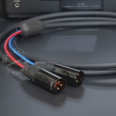 Dây chuyển canon đực sang 2 đực cắm Micro MIxer Đẩy - XLR male to 2 male balanced signal splitter cable